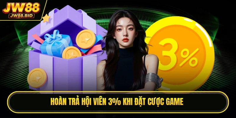 Hoàn trả hội viên 3% khi đặt cược game Hoàn trả hội viên 3% khi đặt cược game